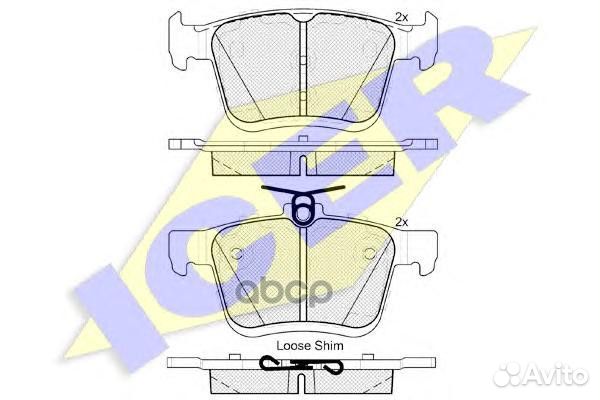 182099 колодки дисковые задние Audi A3, VW Go