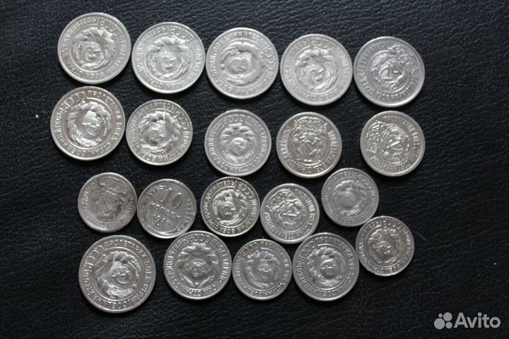 Серебряные монеты СССР набор 20шт.разные.люкс