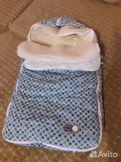 Зимний конверт в коляску на овчине