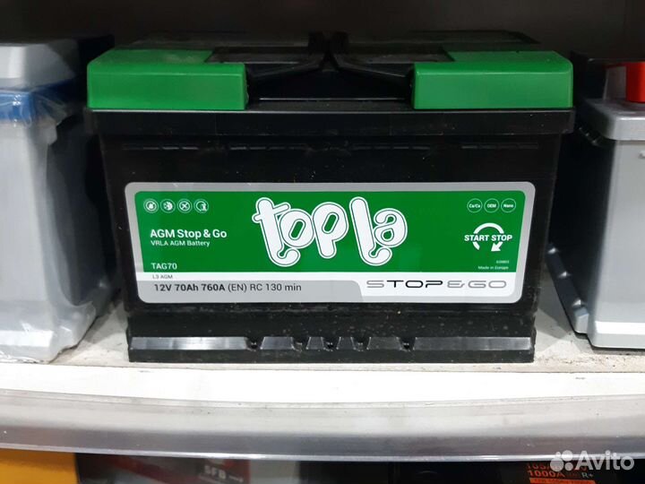 Аккумулятор topla 70ач AGM евро 760А