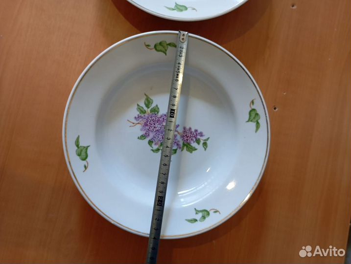 Фарфоровые суповые тарелки дулево Сирень. 2 шт