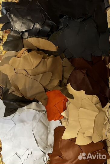 Лоскуты натуральной кожи, обрезки