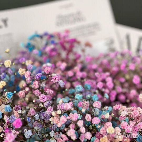 WOW-букет-гигант из радужной гипсофилы