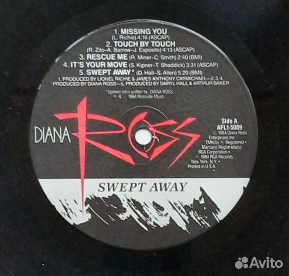 LP Diana Ross – Swept Away / RCA – US 1984