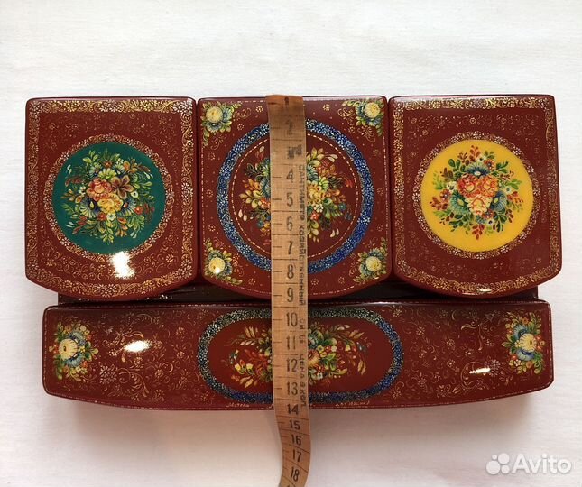 Шкатулки лаковая миниатюра