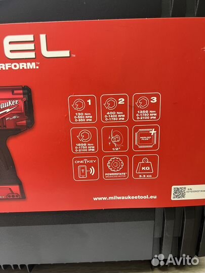 Гайковерт milwaukee M18 fuel onefhiwf12-0X ONE-KEY