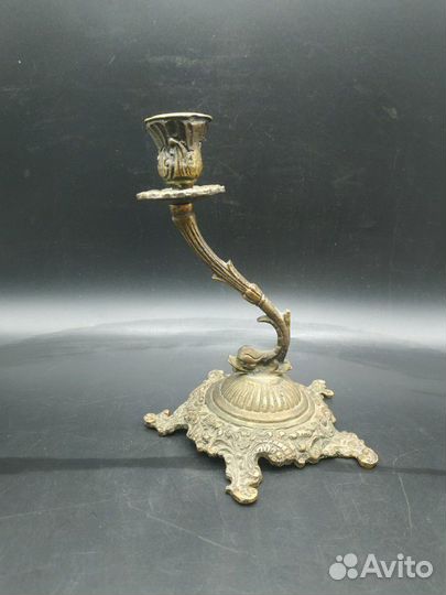 Подсвечник дельфин.латунь