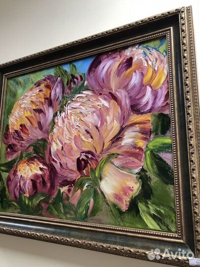 Картина маслом в багетной раме 50х60