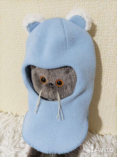 Шапка шлем с ушками возраст 1-3 года