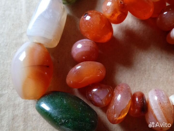 110 шт бусины индийский агат сердолик