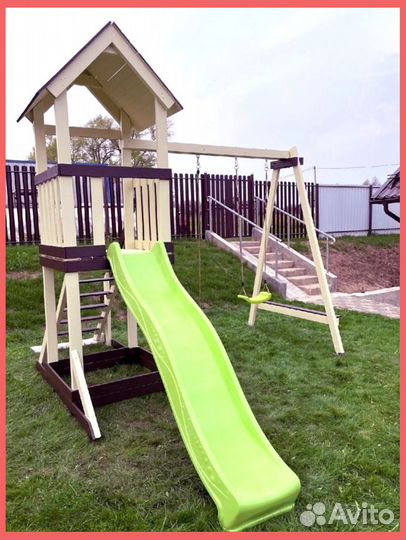 Детская деревянная площадка игровой комплекс