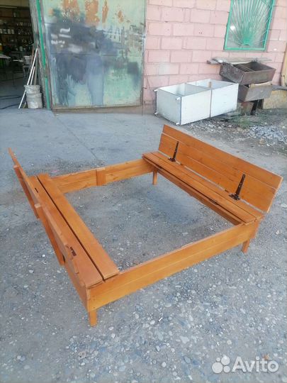 Песочница детская с крышкой-лавочкой