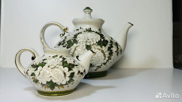 Заварочный чайник комплект фарфор ручная работа