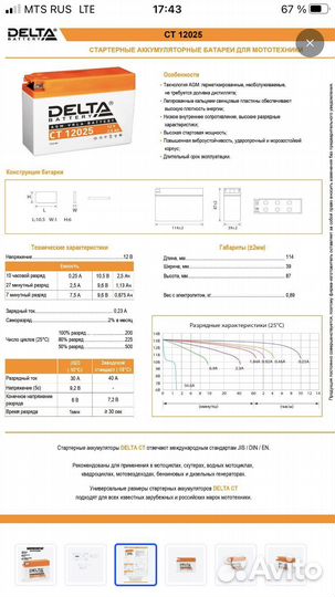Аккумулятор (акб) для скутера