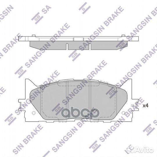 Колодки тормозные передние sangsin brake SP2080