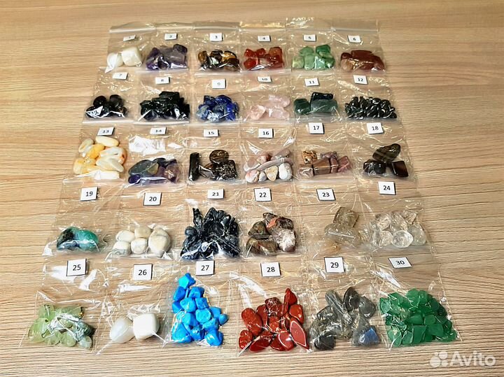 Коллекция камней и минералов / Набор камней 30 шт