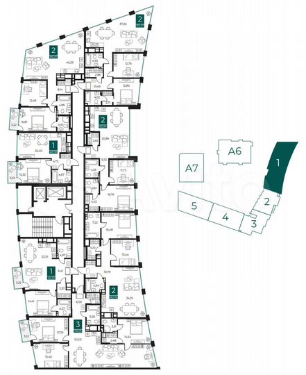2-к. квартира, 90,8 м², 9/13 эт.