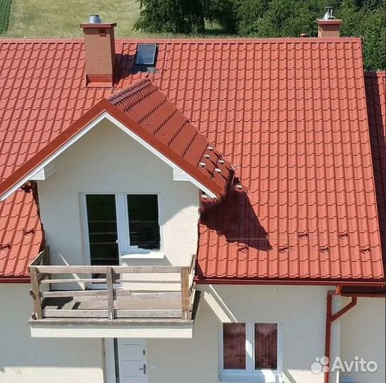 Металлочерепица grand line терракота