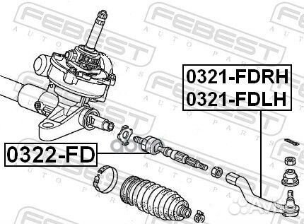 Наконечник рулевой тяги лев honda civic FD 4D