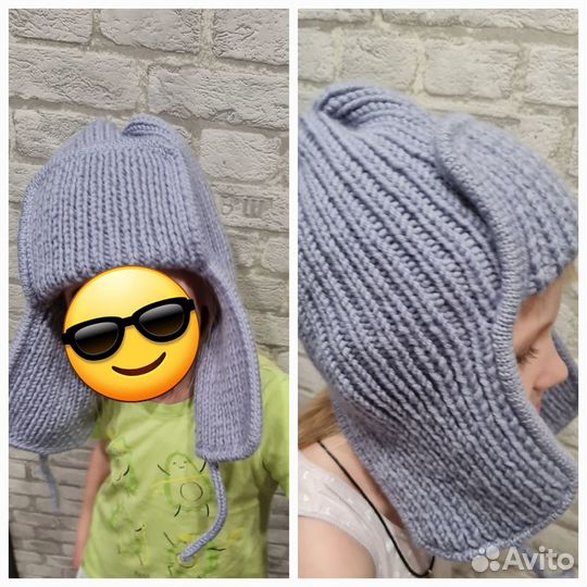 Шапки-ушанки, новые, hand made, family look