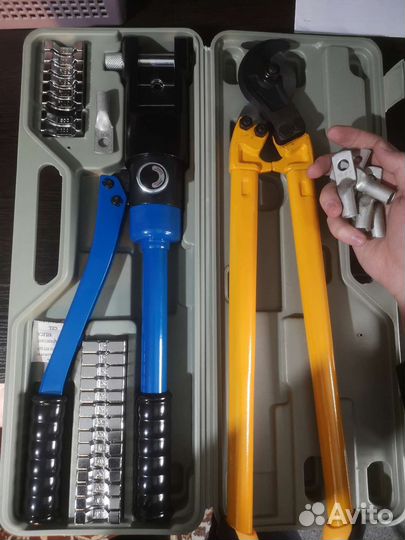 Опресовка наконечников сечением от 10-300 кв