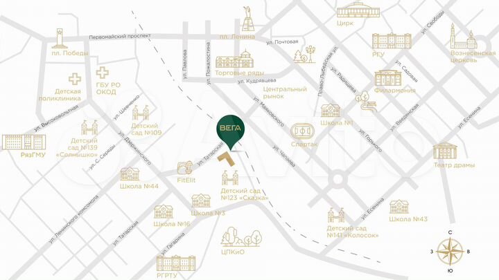 2-к. квартира, 67,4 м², 8/19 эт.