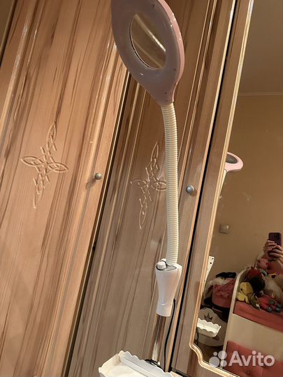 Лампа для наращивания ресниц с лупой новая