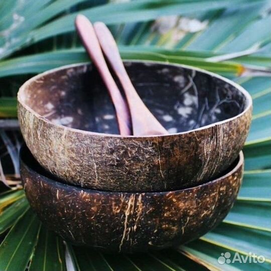 Пиалы из кокоса, кокосовые тарелки, цена за 2 шт