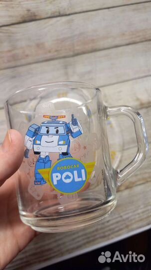 Детский набор посуды с Полли Робокар