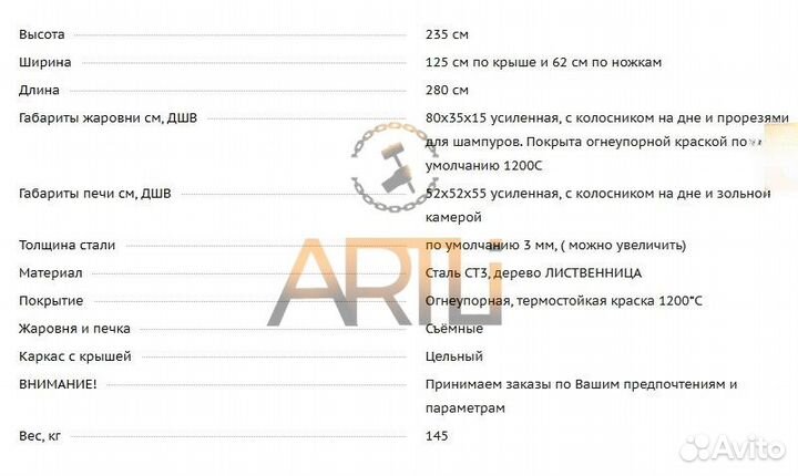 Мангал с крышей 