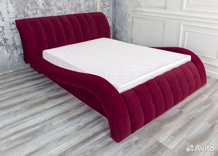 Кровать двухспальная новая 160х200 в велюре