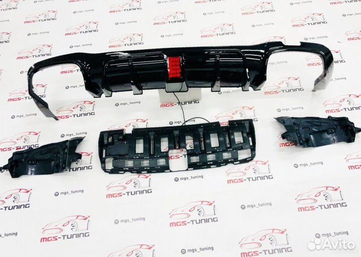 Диффузор (B) черный Mercedes w213