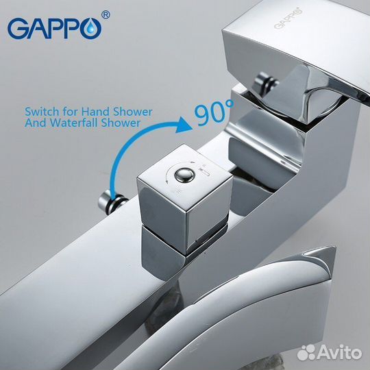 Душевая система с тропическим душем Gappo G2407