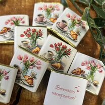 Шоколад с весенним дизайном