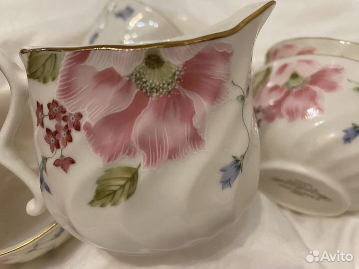 Чайный набор чашки молочник