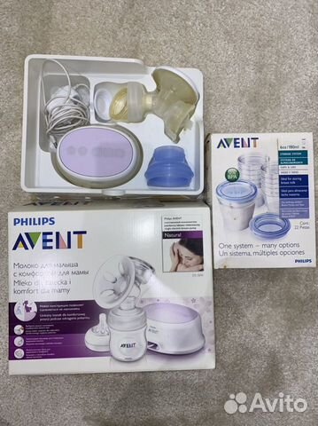 Молокоотсос электрический Avent+контейнеры