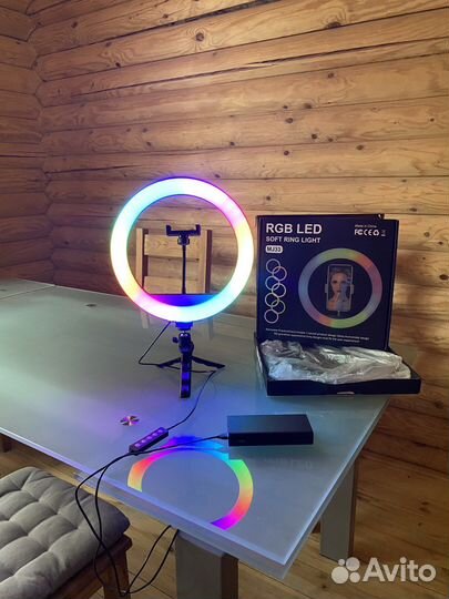 Кольцевая лампа 33 см RGB