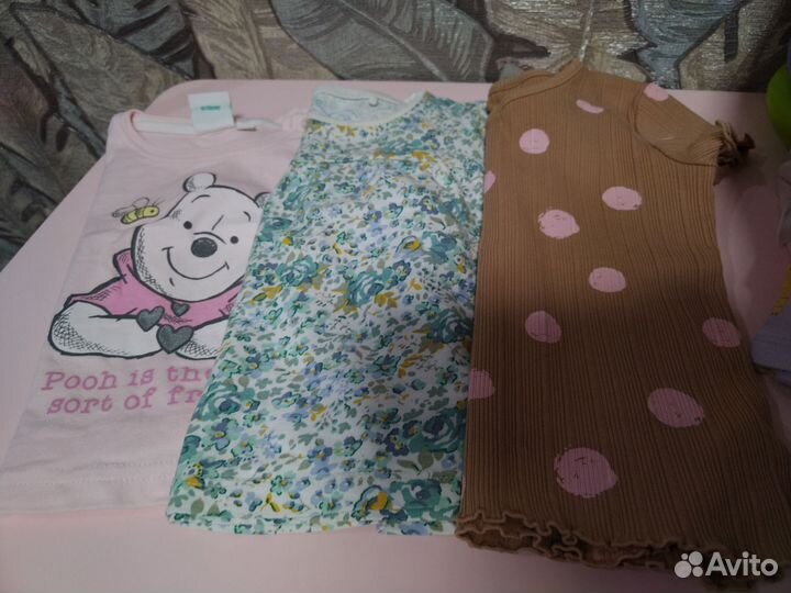 Вещи для девочки пакетом 68-74-80