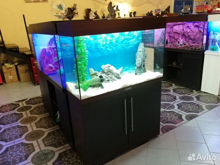 Аквариум 200л на тумбе Венге
