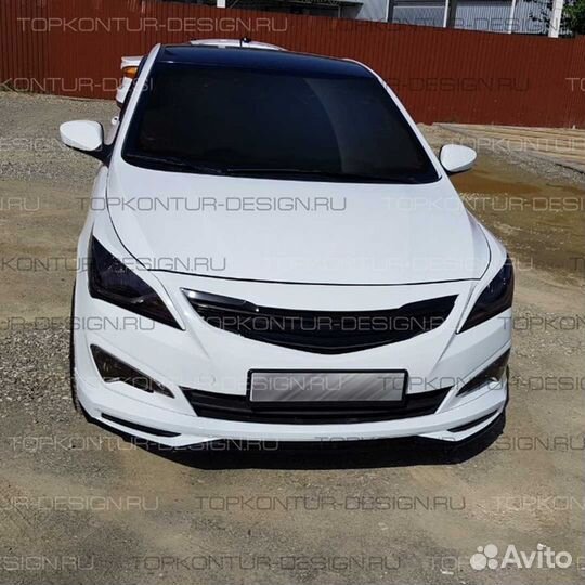 Решетка радиатора (маска) zeus для Hyundai Solaris