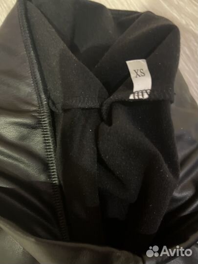 Легинсы кожаные утепленные