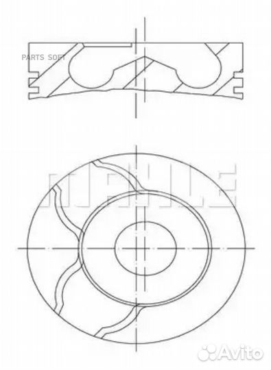 Mahle 0220902 Поршень dm.80x2.5x2x3 +0.50