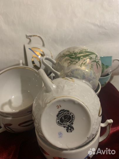 Чашки,молочник,фарфор вербилки