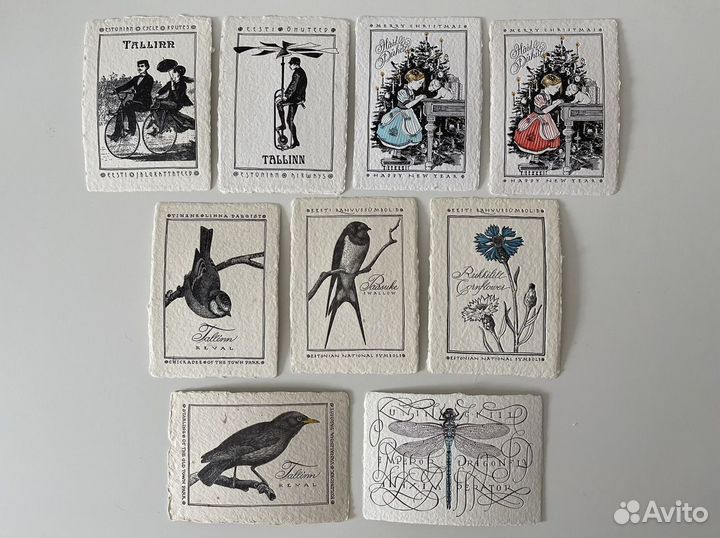 Эстонские открытки ручной работы с высокой печатью