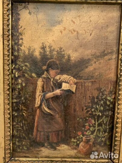 Старинная картина 19век