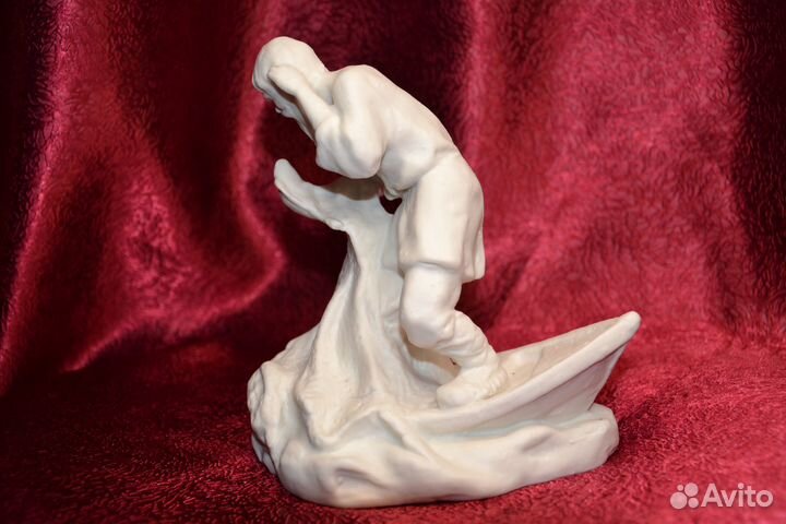 Статуэтка Старик и золотая рыбка 50-е г. бисквит