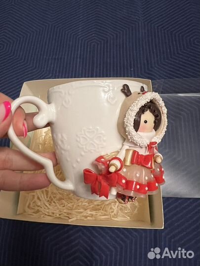 Кружка с полимерной глиной