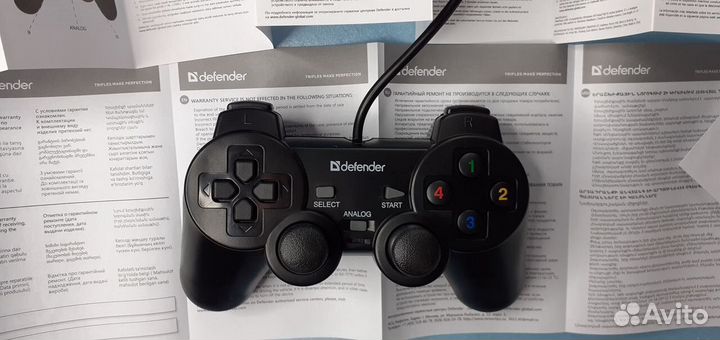 Проводной геймпад Defender Omega PC Black Новый
