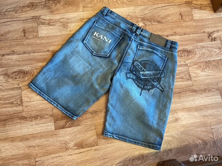 Шорты karl kani огромные rap hip hop