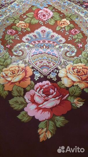 Павловопосадский платок, оригинал, размер 146 см